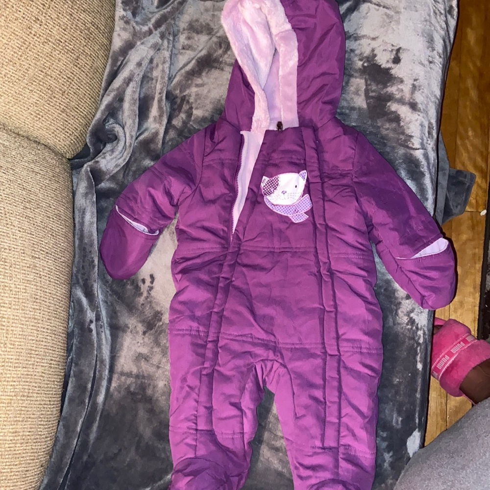 George purple snowsuit for infant